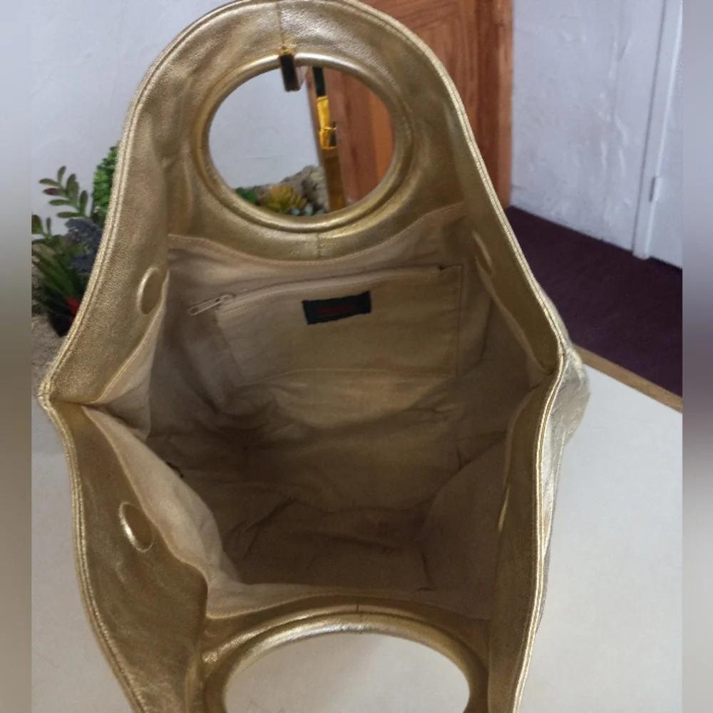 Hobo Brand, Giorgia Convertible Metallic Gold Leather Bag